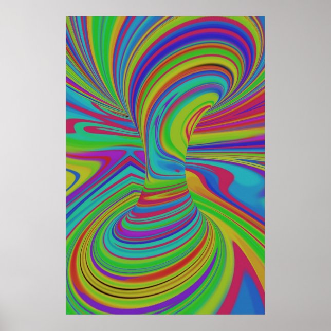 colourful Optical Illusion Poster (Front)