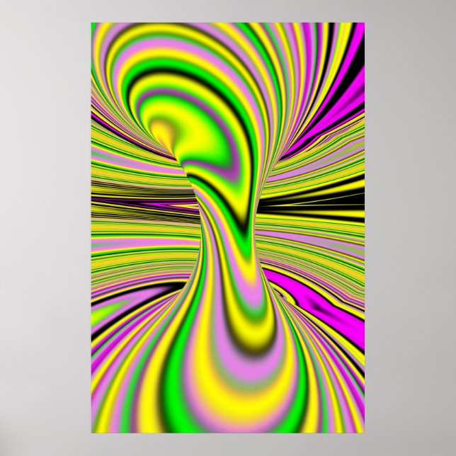 colourful Optical Illusion Poster (Front)