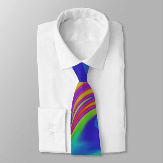 colourful Optical Illusion Tie (Tied)