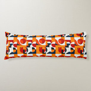 🧡 Colourful Orange Abstract Shapes Modern 🧡 Body Cushion