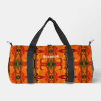 Colourful Orange Brown Shapes Abstract    