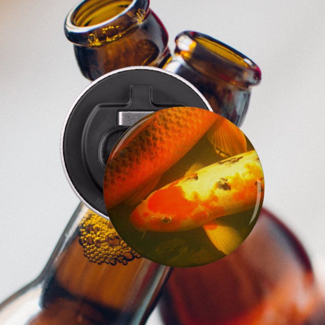 Colourful Orange Carp Photo Bottle Opener (In Situ Beer Bottle)