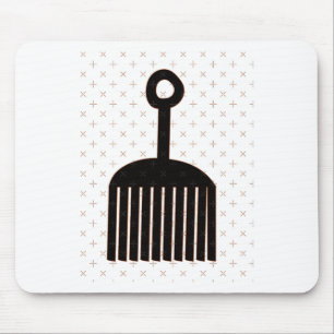 Colourful Orange Ethnic Afro African American Hair Mouse Pad