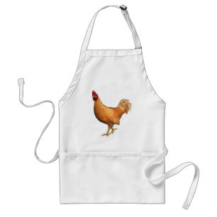 Colourful Orange Rooster Standard Apron