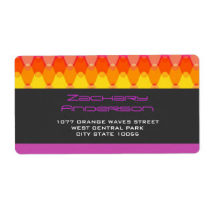 Colourful Orange Zig Zag Pattern Mod Waves Address
