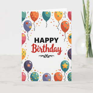 Colourful Orbs Birthday Card