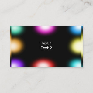 Colourful Orbs on Black Business Card