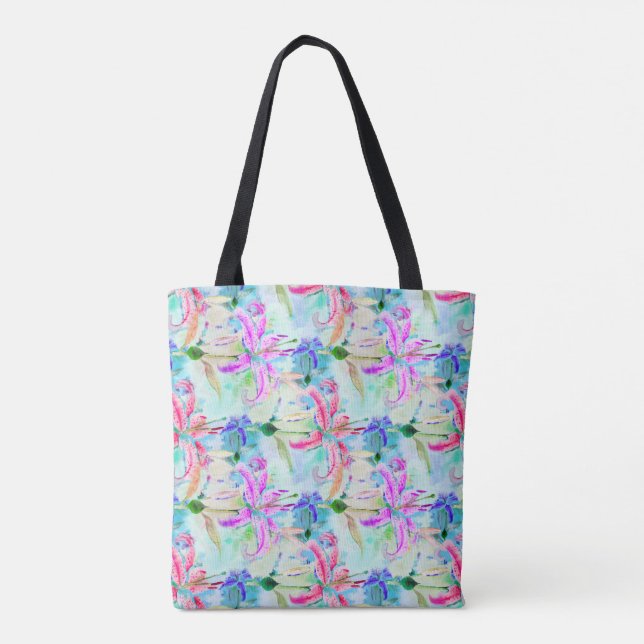 Colourful Orchids  Tote Bag (Back)