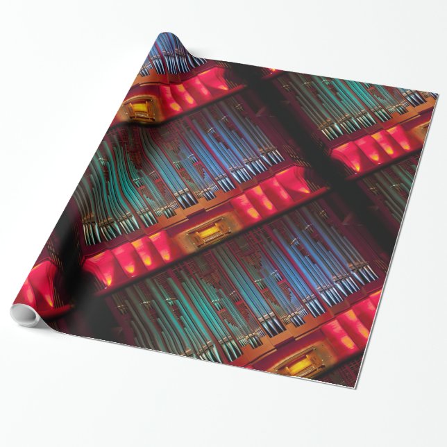 Colourful organ wrapping paper (Unrolled)