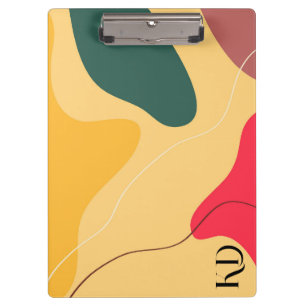 Colourful organic shapes abstract background clipboard