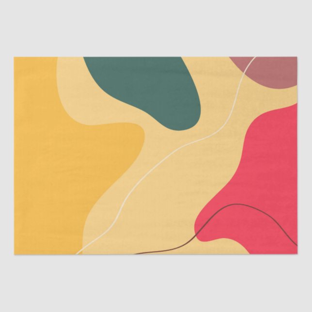 Colourful organic shapes abstract background tissue paper (Front)