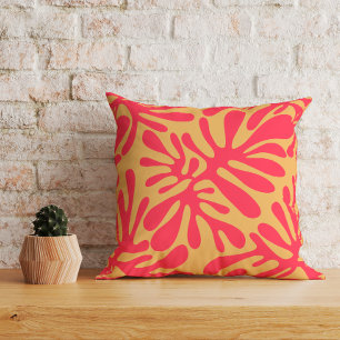 Colourful Organic Shapes in Retro Palette Cushion