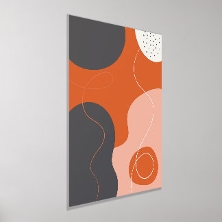 Colourful Organic Shapes Modern Art Poster 2