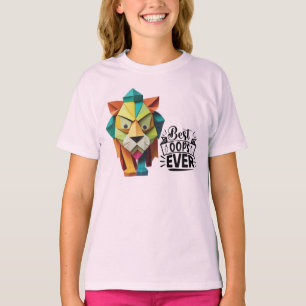 Colourful Origami Lion Artwork design T-Shirt