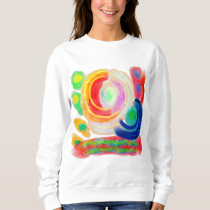 Colourful Original Abstract Art to Wear Sweatshirt