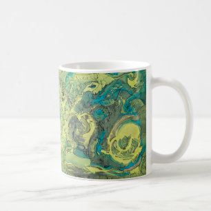 Colourful Original Abstract Painting Green Art Coffee Mug