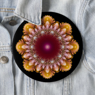 Colourful ornament 6 cm round badge