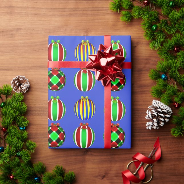 Colourful Ornament Christmas Wrapping Paper (Holiday Gift)