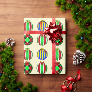 Colourful Ornament Christmas Wrapping Paper