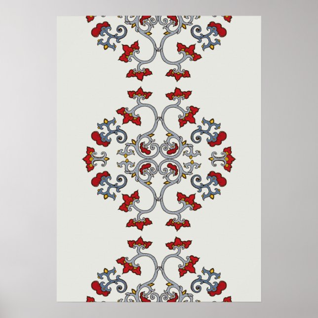 Colourful Ornament Pattern Poster (Front)