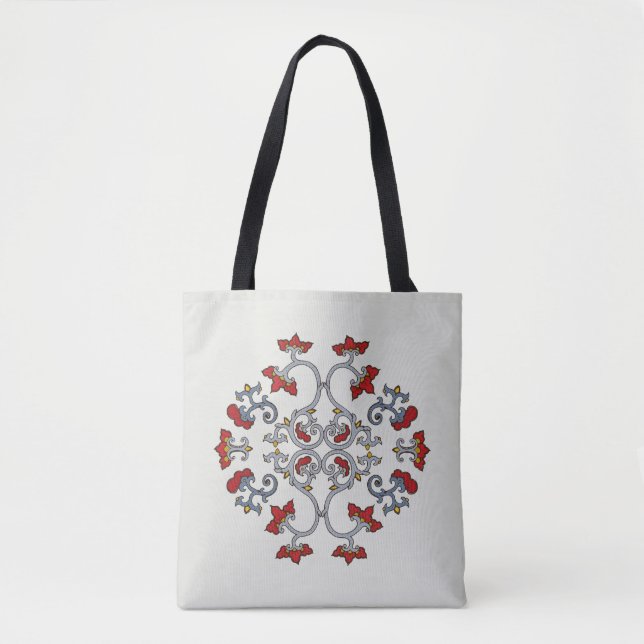 Colourful Ornament Pattern Tote Bag (Front)