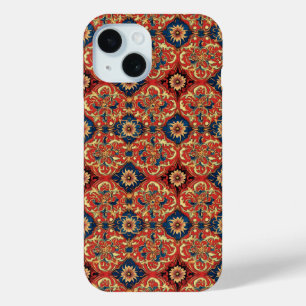 Colourful Ornamental Flower Pattern iPhone 15 Case
