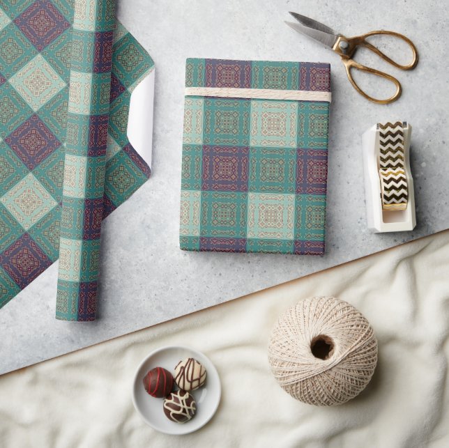 Colourful Ornamental Folk-Inspired Wrapping Paper (Crafts)
