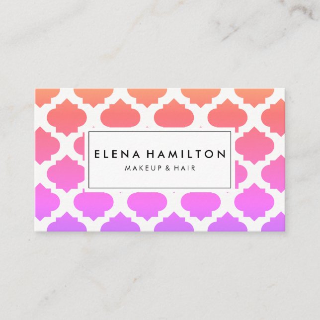 Colourful Ornate Pattern Business Card (Front)