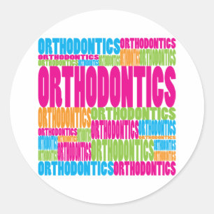 Colourful Orthodontics Classic Round Sticker
