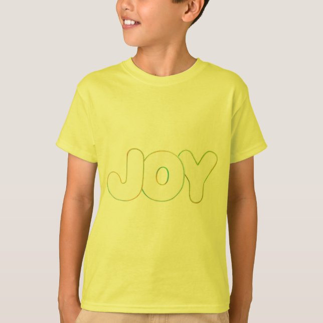 Colourful Outline Art - Joy - word shirt (Front)