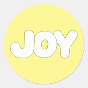 Colourful Outline Art - Joy - word stickers
