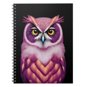Colourful Owl Bird Artwork Notebook