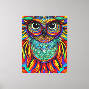 Colourful Owl Canvas Print