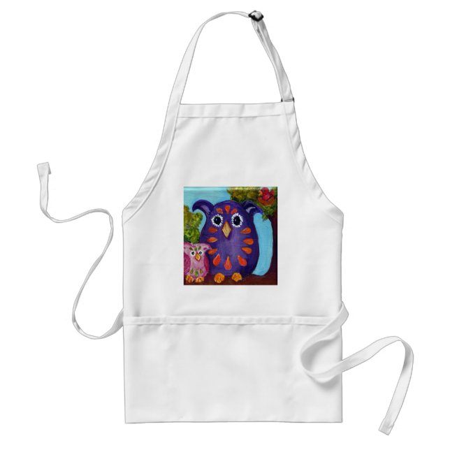 Colourful Owl Pals Standard Apron (Front)