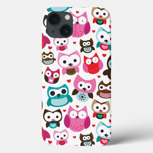 colourful owl pattern Case-Mate iPhone case (Back)