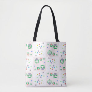 Colourful Owl Pattern For Kids Tote Bag