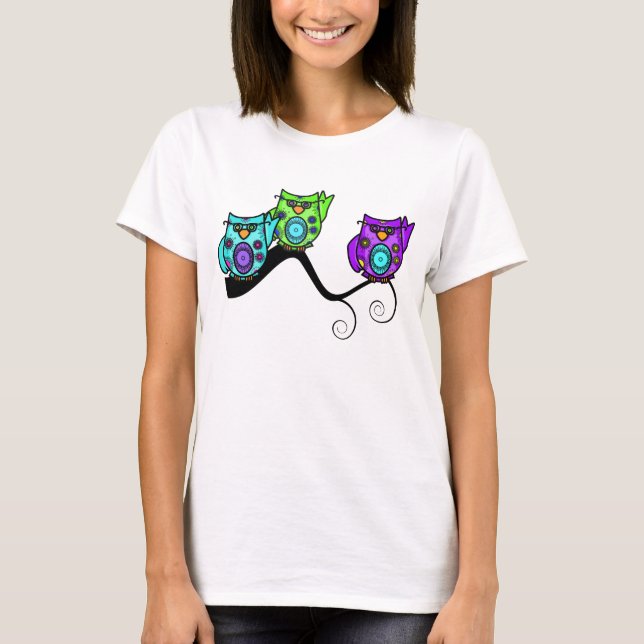 Colourful Owl T-shirt (Front)