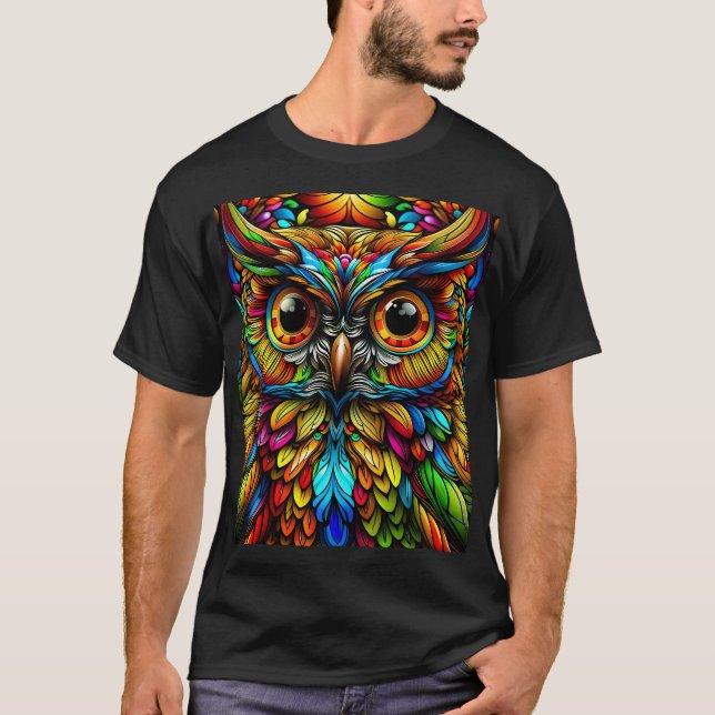Colourful Owl T-Shirt (Front)