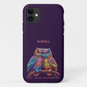 Colourful Owls-Love Birds-Valentine's Day Case-Mate iPhone Case