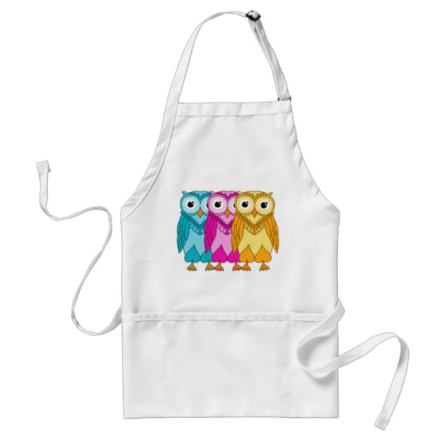 Colourful Owls Standard Apron (Front)