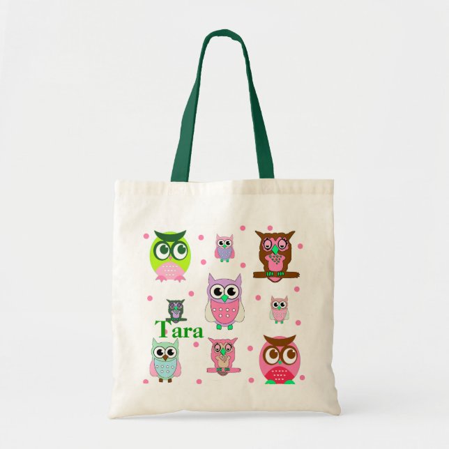 Colourful Owls Tote Bag (Front)