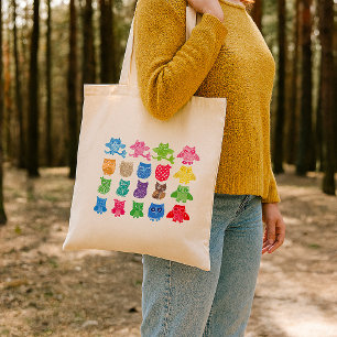 Colourful Owls Wise Birds Tote Bag