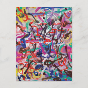 Colourful Pablo Rey Painting Postcard