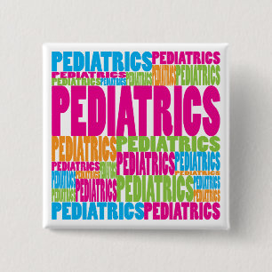 Colourful Paediatrics 15 Cm Square Badge