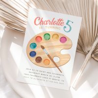 Colourful Paint and Art Birthday Party Invitation