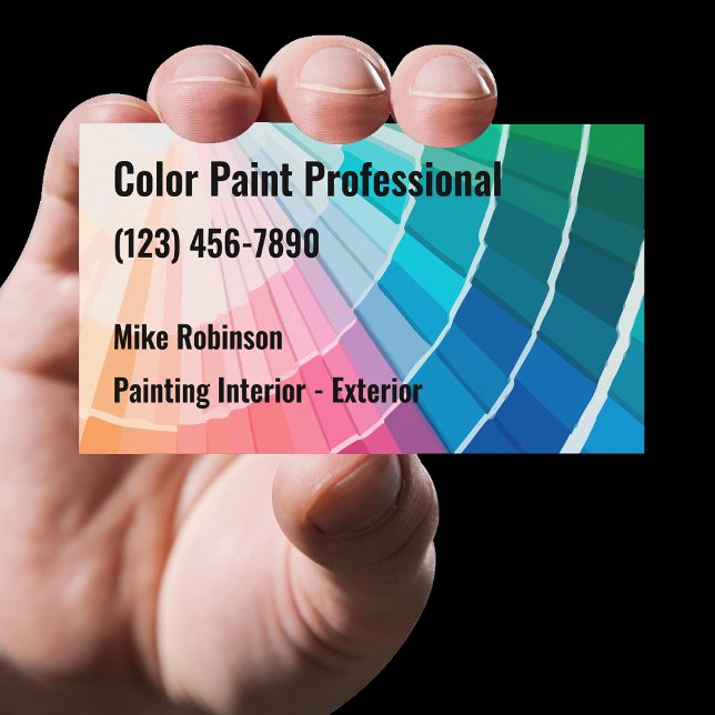 Colourful Paint Chip Background Business Card (Creator Uploaded)