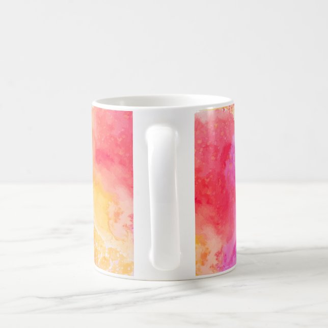 colourful paint coffee mug (Handle)