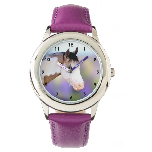 Colourful Paint Horse Kids Watch (Front)