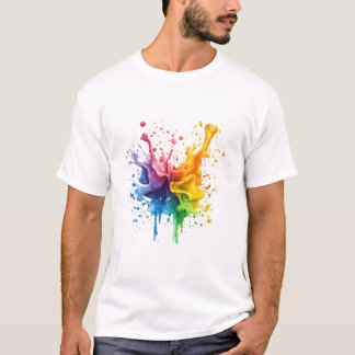 Colourful paint Inspired Gift Design T-Shirt