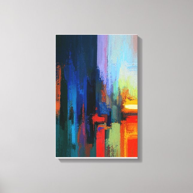 Colourful paint Mix Art Canvas Print (Front)